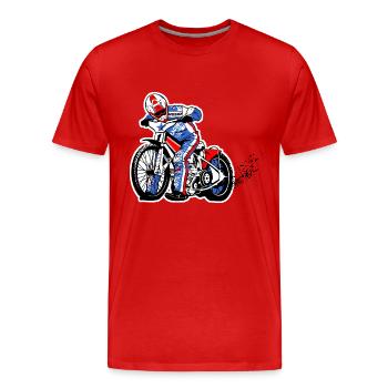 Speedway - Men's Premium Organic T-Shirt - red - Front - Damien (186cm)