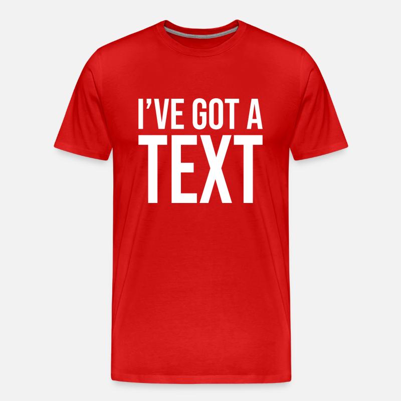 Ich habe einen Text - Männer Premium Bio T-Shirt - Rot