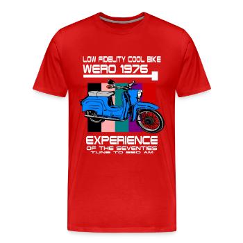 Simson Schwalbe KR 51 - Männer Premium Bio T-Shirt - Rot - Vorne - Damien (186cm)