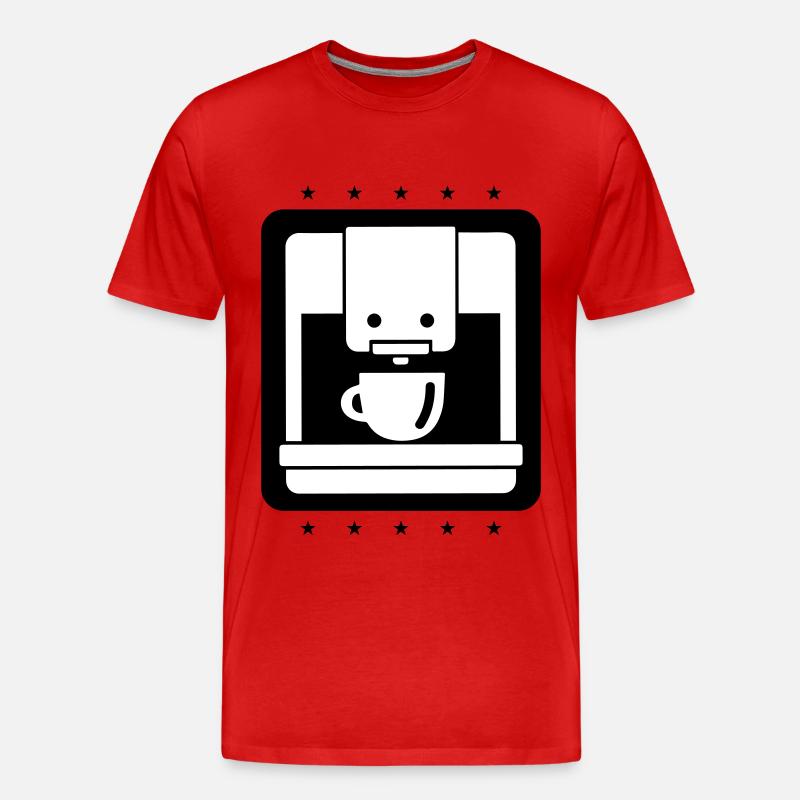 Kaffeemaschine Symbol - Männer Premium Bio T-Shirt - Rot