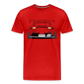 rx7 rear outlines - Männer Premium Bio T-Shirt - Rot - Vorne - Damien (186cm)