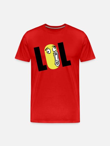 lol - Men's Premium Organic T-Shirt - red