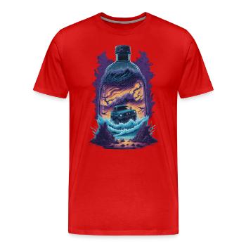 Geländewagen Truck Auto - Männer Premium Bio T-Shirt - Rot - Vorne - Damien (186cm)
