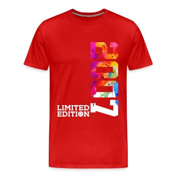 19TH BIRTHDAY LIMITED EDITION 2007 - Men's Premium Organic T-Shirt - red - Front - Damien (186cm)