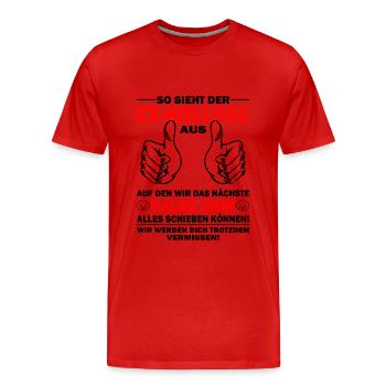 Alles Gute für deinen neuen Job Ex-Kollege - Männer Premium Bio T-Shirt - Rot - Vorne - Damien (186cm)