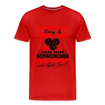 Boule - Boulespieler - Boccia - Männer Premium Bio T-Shirt - Rot - Vorne - Damien (186cm)