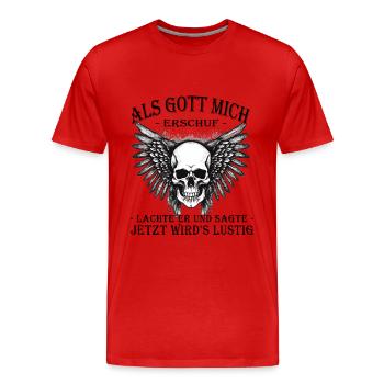 Motorrad | Motorradfahrer & Biker Spüche - Männer Premium Bio T-Shirt - Rot - Vorne - Damien (186cm)