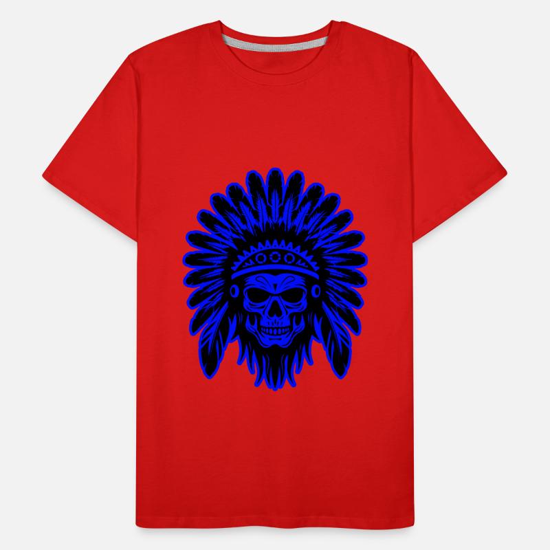 Apache Skull Indian Men's Premium Organic T-Shirt