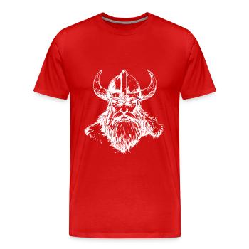 Viking Odin - T-shirt bio Premium Homme - rouge - Devant - Damien (186cm)