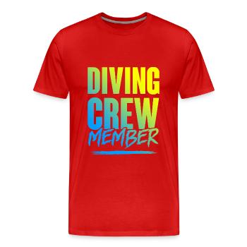 Diving Crew - Männer Premium Bio T-Shirt - Rot - Vorne - Damien (186cm)