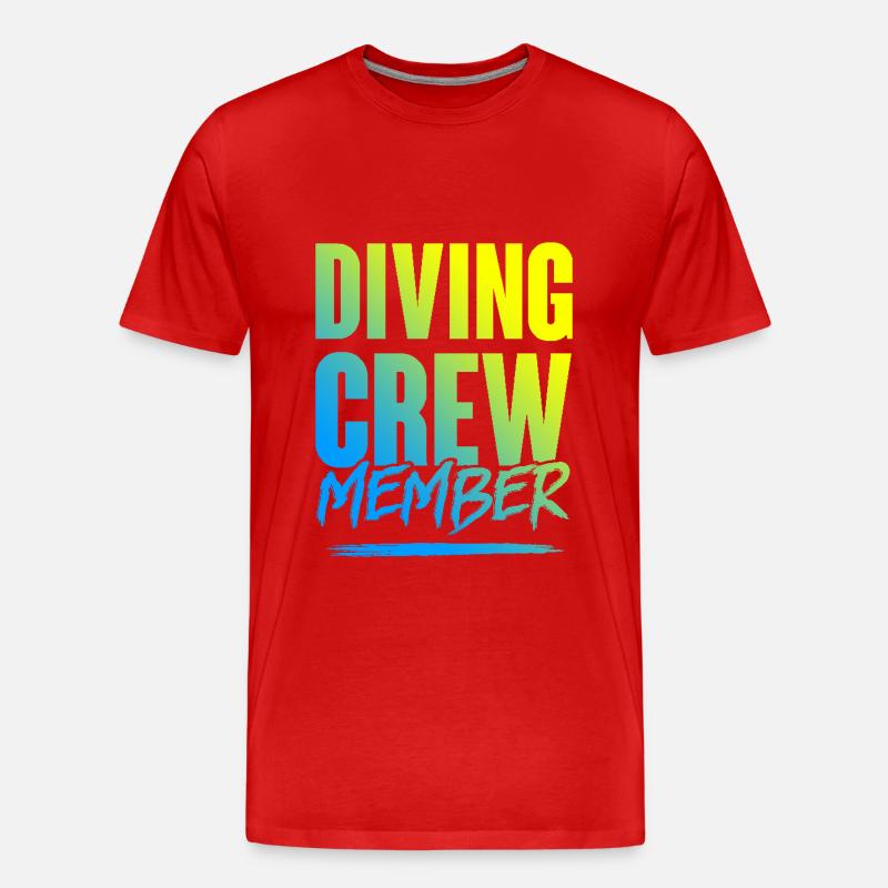 Diving Crew - Männer Premium Bio T-Shirt - Rot