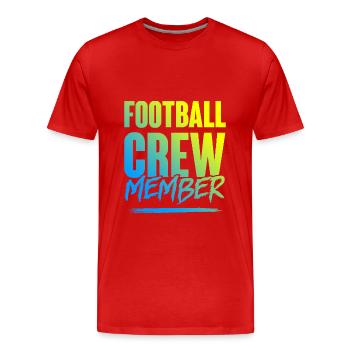 Équipe de football - T-shirt bio Premium Homme - rouge - Devant - Damien (186cm)