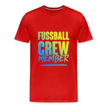 Équipe de football - T-shirt bio Premium Homme - rouge - Devant - Damien (186cm)