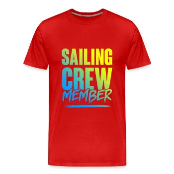 Équipage de navigation - T-shirt bio Premium Homme - rouge - Devant - Damien (186cm)