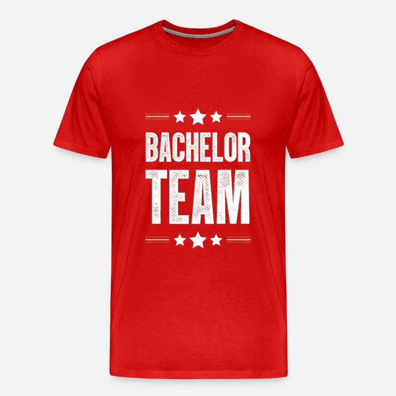 Bachelor Team - Männer Premium Bio T-Shirt - Rot