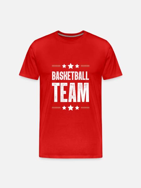 Basketball Team - Men's Premium Organic T-Shirt - red