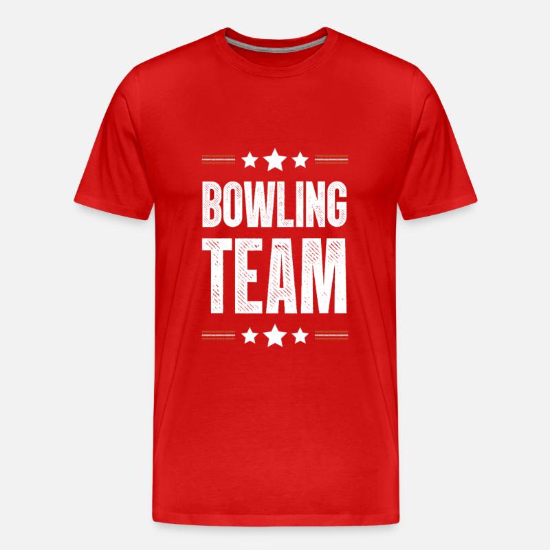Bowling Team - Männer Premium Bio T-Shirt - Rot