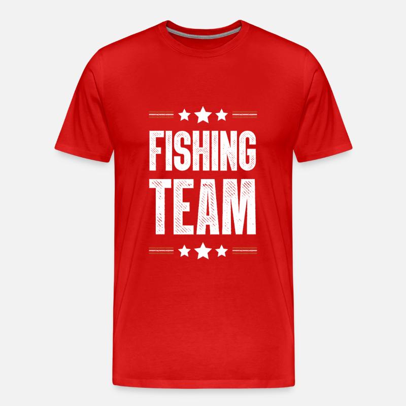Fishing Team - Männer Premium Bio T-Shirt - Rot