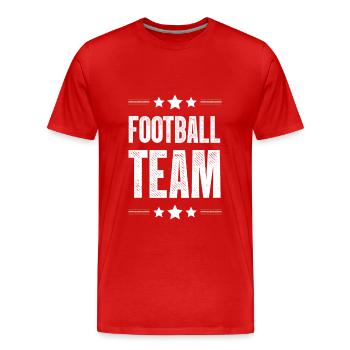 Équipe de football - T-shirt bio Premium Homme - rouge - Devant - Damien (186cm)