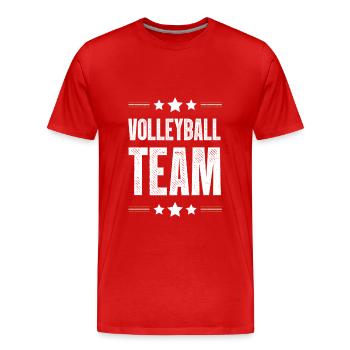 Volleyball Team - Men's Premium Organic T-Shirt - red - Front - Damien (186cm)
