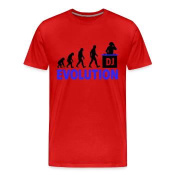 DJ Evolution Music Lover Design - Men's Premium Organic T-Shirt - red - Front - Damien (186cm)