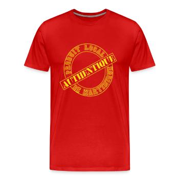 produit MARTINIQUE - T-shirt bio Premium Homme - rouge - Devant - Damien (186cm)
