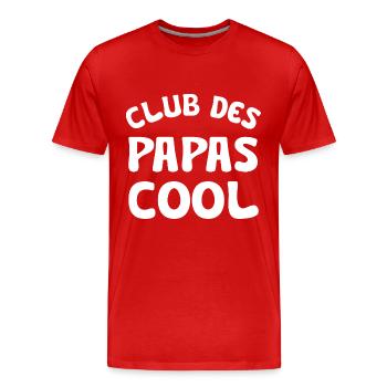 club des papas cool - T-shirt bio Premium Homme - rouge - Devant - Damien (186cm)