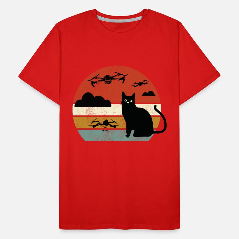 Cat Drone Drone Cat Drones Cats Men's Premium Organic T-Shirt