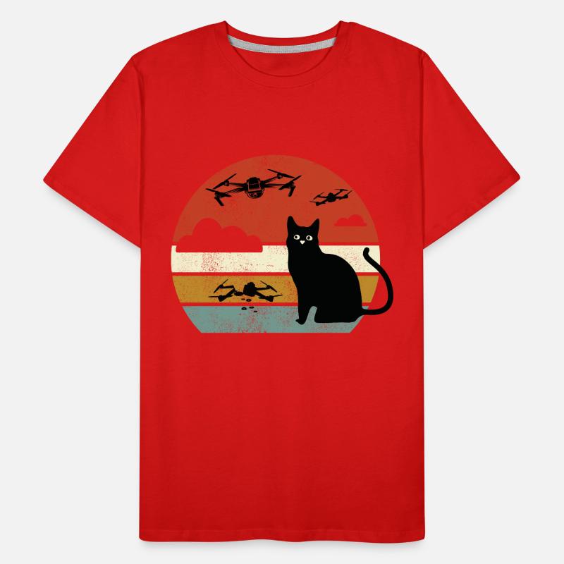Cat Drone Drone Cat Drones Cats Men's Premium Organic T-Shirt