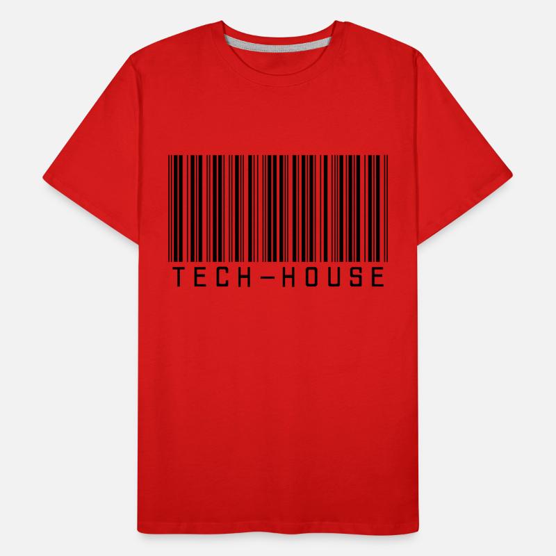 Barcode Tech House Männer Premium Bio T-Shirt