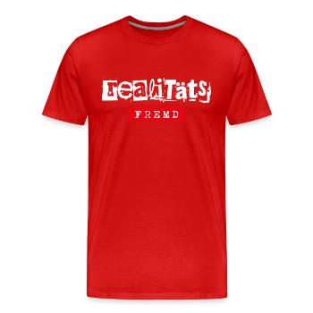Irréaliste Irréaliste Étrange - T-shirt bio Premium Homme - rouge - Devant - Damien (186cm)