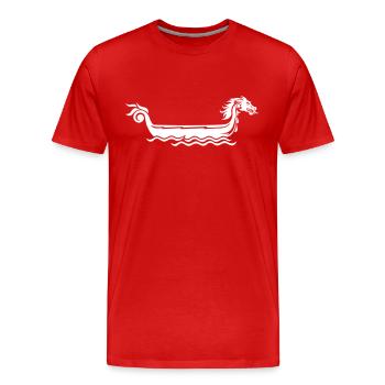 Dragon boat - T-shirt bio Premium Homme - rouge - Devant - Damien (186cm)
