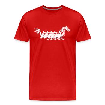 Drachenboot - Männer Premium Bio T-Shirt - Rot - Vorne - Damien (186cm)
