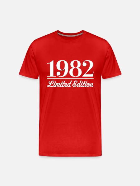 1982 Édition limitée - T-shirt bio Premium Homme - rouge