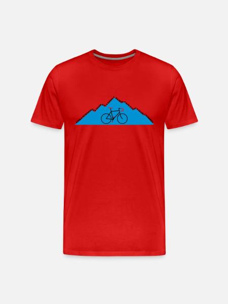 Cycling: The Great Cols - Men's Premium Organic T-Shirt - red