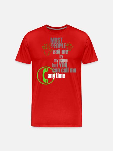 You can call me anytime - Men's Premium Organic T-Shirt - red
