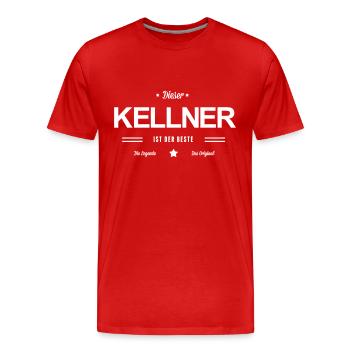 Bester Kellner - Männer Premium Bio T-Shirt - Rot - Vorne - Damien (186cm)