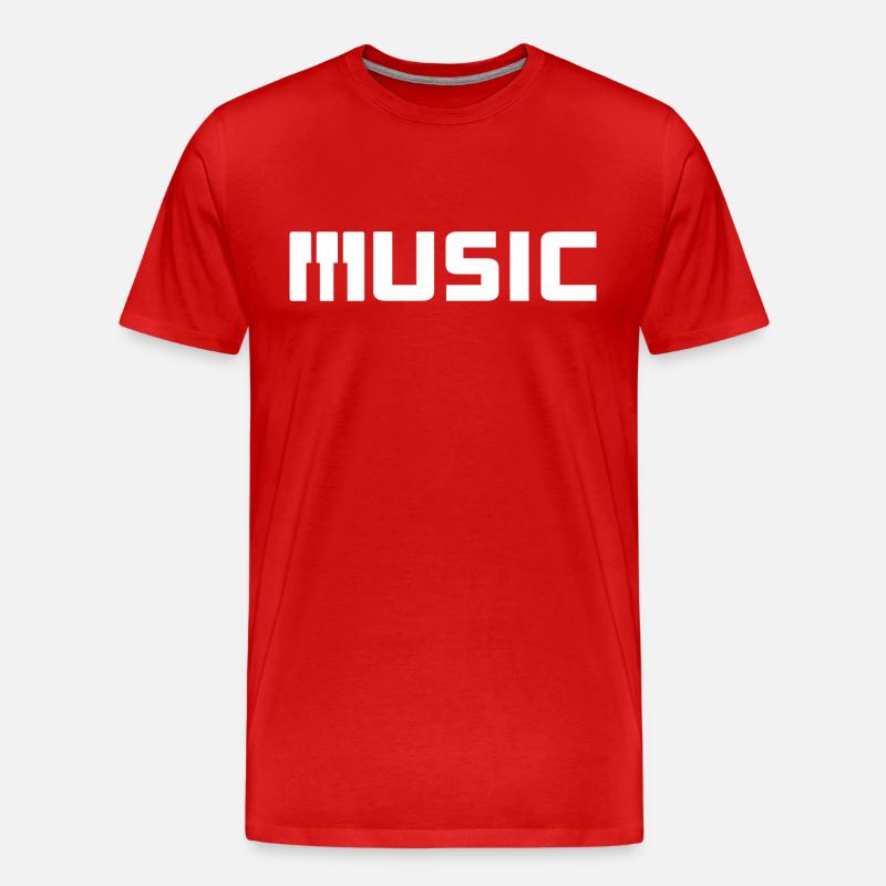 Music - Männer Premium Bio T-Shirt - Rot