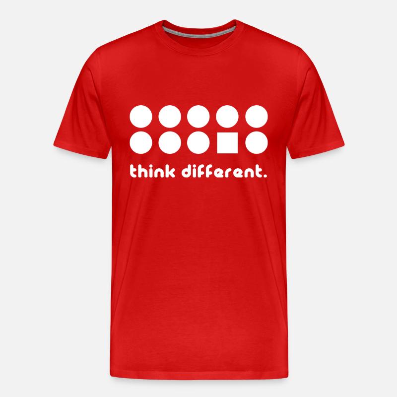 Think different - Männer Premium Bio T-Shirt - Rot