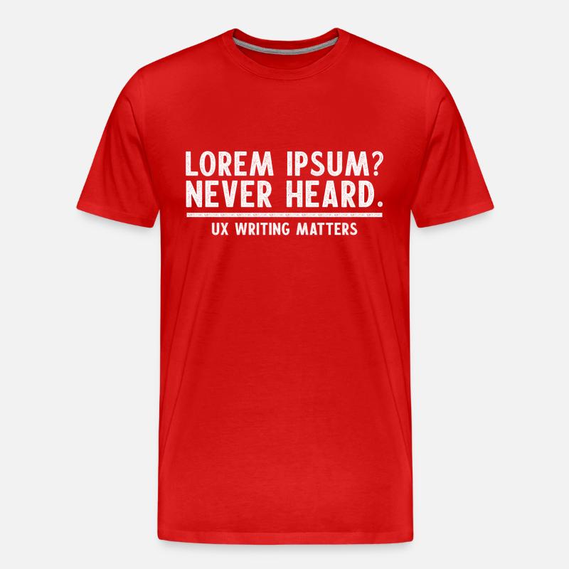 UX Writing Matters - Männer Premium Bio T-Shirt - Rot