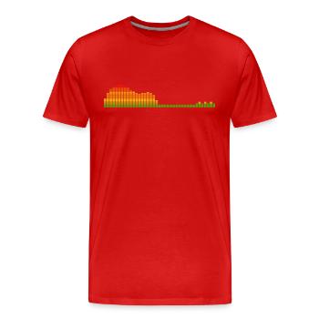 Guitar Shape Equalizer - Men's Premium Organic T-Shirt - red - Front - Damien (186cm)