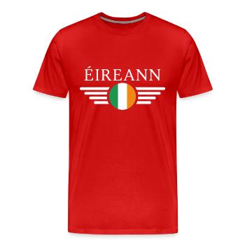 Irland - Männer Premium Bio T-Shirt - Rot - Vorne - Damien (186cm)