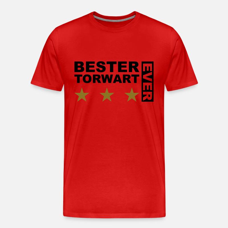 Bester Torwart - V2 - Männer Premium Bio T-Shirt - Rot