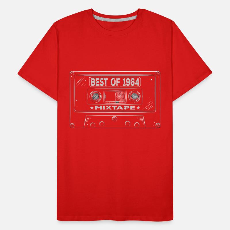 1964 Geburtstag Mixtape Kassette Retro Männer Premium Bio T-Shirt