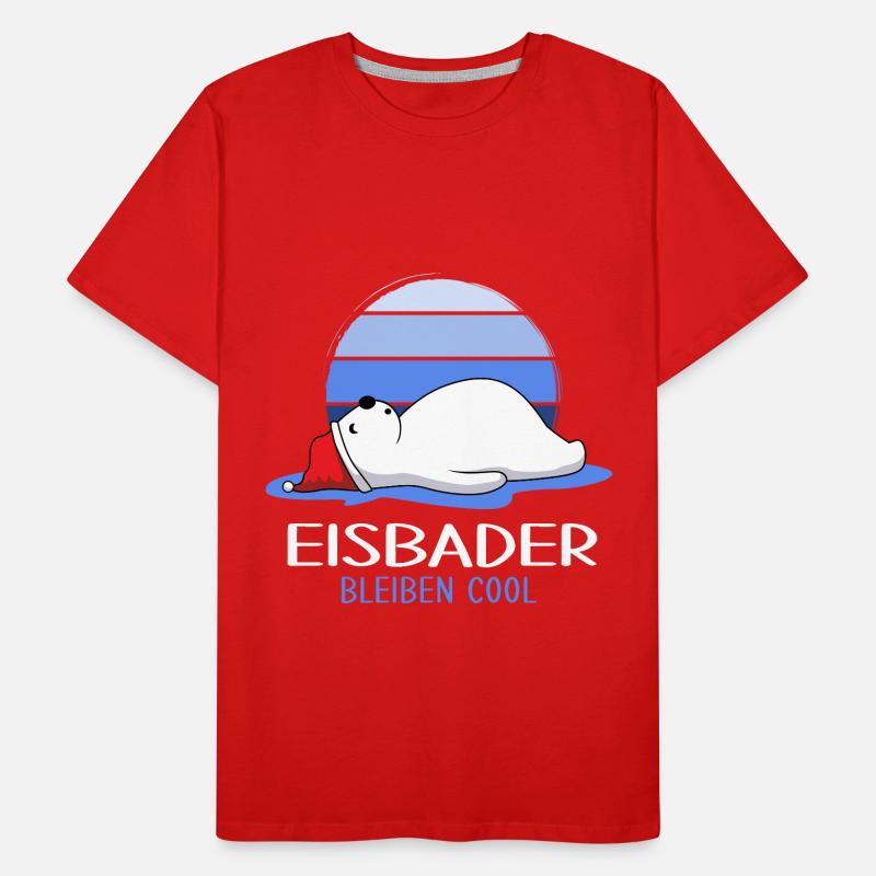 Winterbader Kältetherapie cool Eisbader im Eisbad Männer Premium Bio T-Shirt