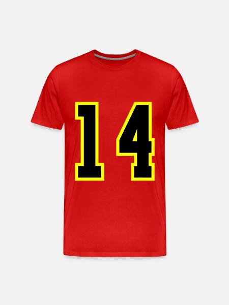 14 Number Leotard - Men's Premium Organic T-Shirt - red