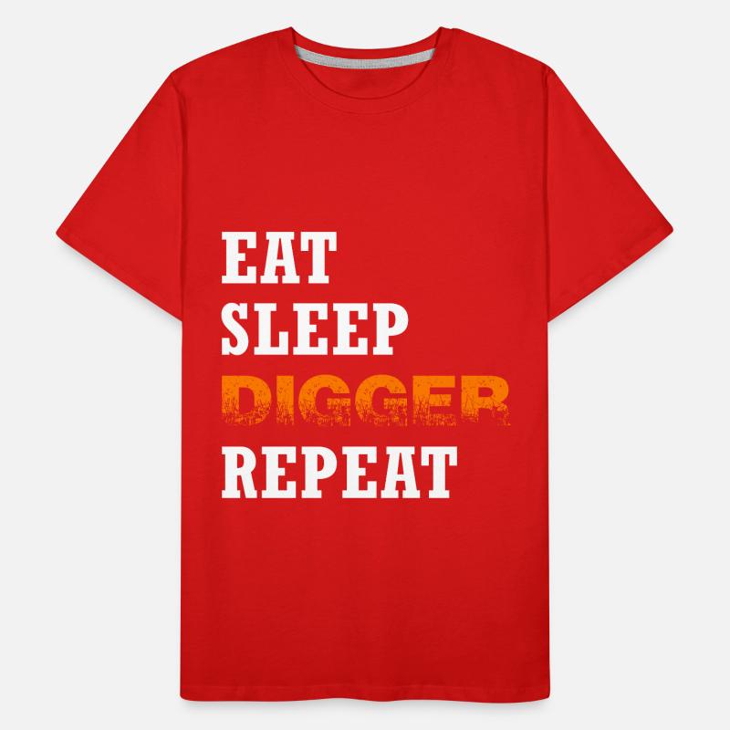Bagger Baggerschaufel Baggerfahrer "digger" Männer Premium Bio T-Shirt