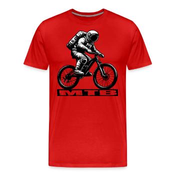 MTB Bike - Männer Premium Bio T-Shirt - Rot - Vorne - Damien (186cm)