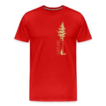 Arborescence avec texte. - T-shirt bio Premium Homme - rouge - Devant - Damien (186cm)
