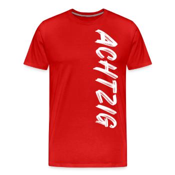 80 / Achtzig / 80. Geburtstag - Männer Premium Bio T-Shirt - Rot - Vorne - Damien (186cm)